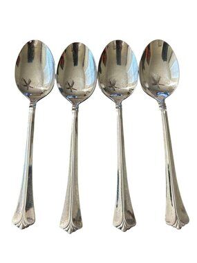 Pfaltzgraff Ellington Stainless Steel Glossy Fan Tip Tablespoons Set Of 4